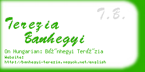 terezia banhegyi business card